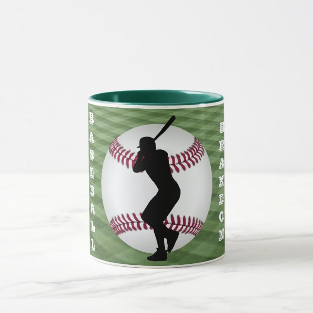 Taza Mug de jugador de béisbol con su nombre (Centro)