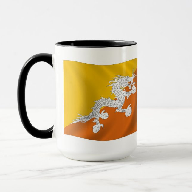 Taza Mug de la bandera de Bután (Izquierda)