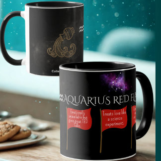 Taza Mug de las banderas rojas Aquarius | Gracioso rega