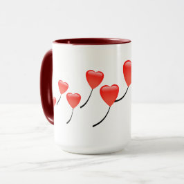 Taza Mug de los globos del corazón