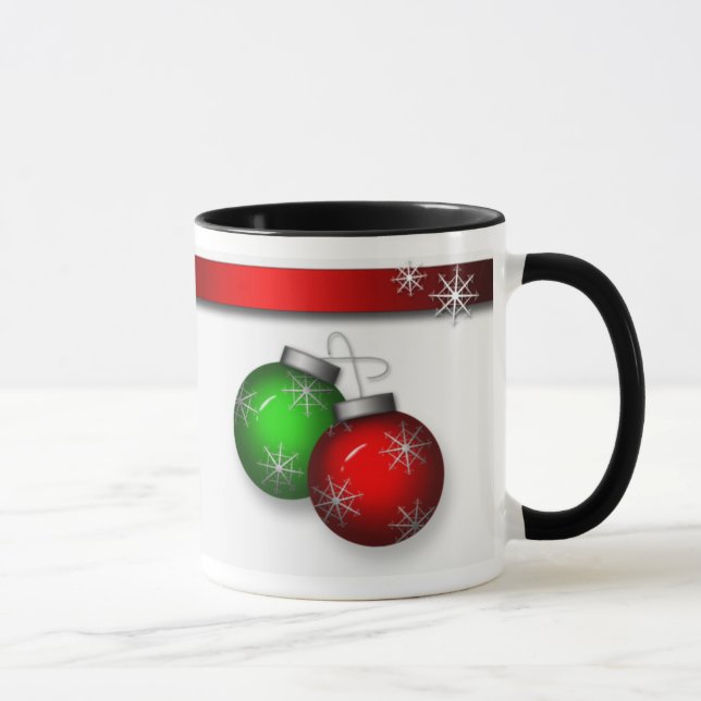 Taza Mug de los ornamentos de Navidad (Derecha)
