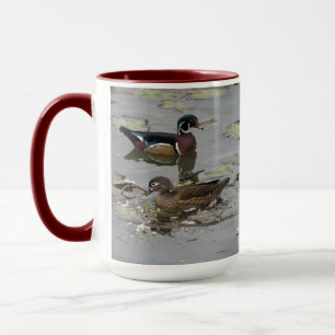 Taza Mug de los pavos de madera