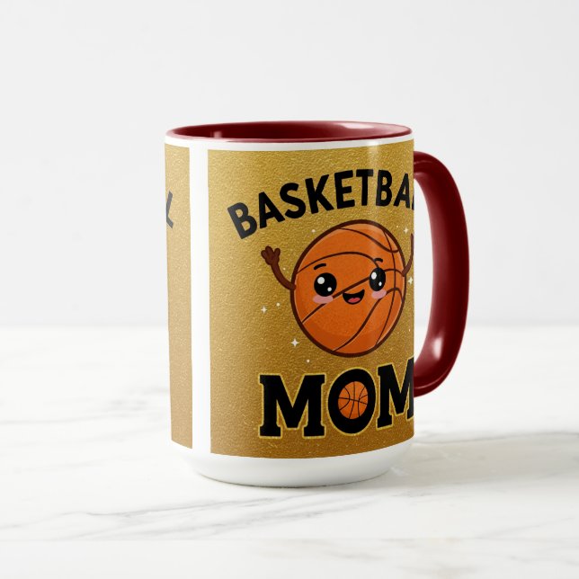 Taza Mug de mamá de baloncesto (Anverso derecho)