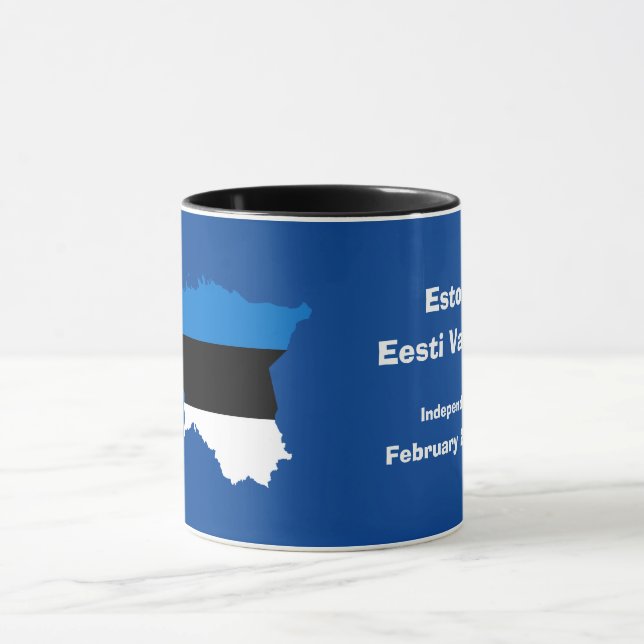 Taza Mug de mapa de bandera de Estonia (Centro)