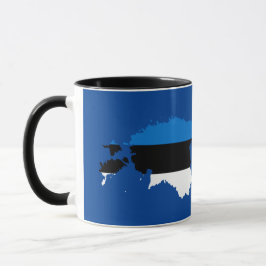 Taza Mug de mapa de bandera de Estonia