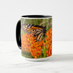 Taza Mug de mariposa monarca, mariposa en Milkweed