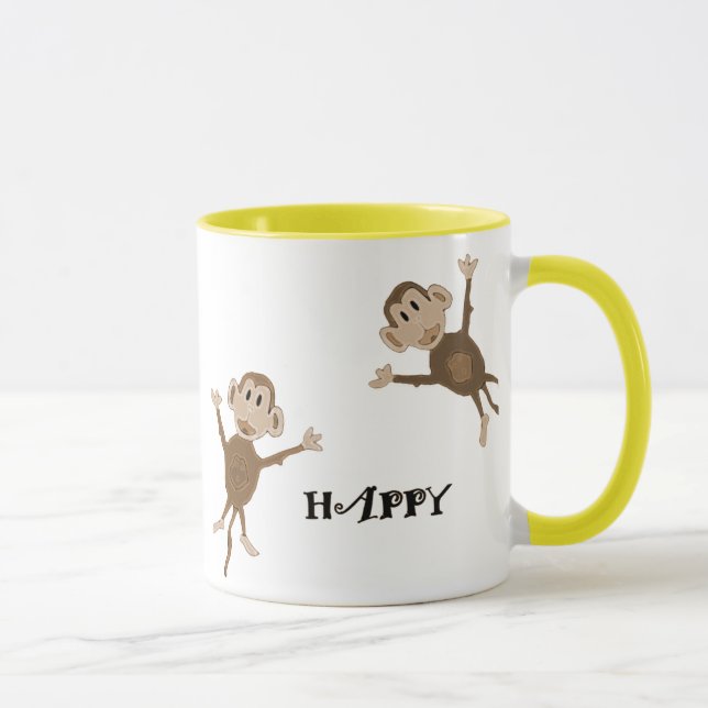 Taza Mug de monos felices (Derecha)