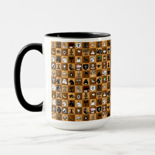 Taza Mug. de mosaico de ajedrez