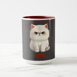 Taza Mug de motivación para escritor de gatos gruñón