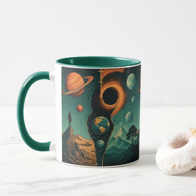 Taza Mug de muchas realidades | Parallel Universe Mug (Con donut)