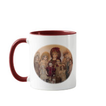 Mug de muñecas y amigos franceses