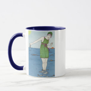 Taza Mug de nadador Art Deco