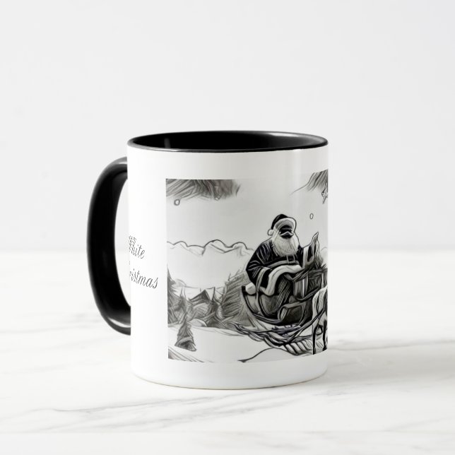 Taza Mug de Navidades blancos de Santa (Anverso izquierdo)