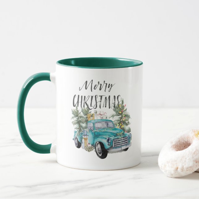 Taza Mug de Navidades de camionetas de la casa rural az (Con donut)