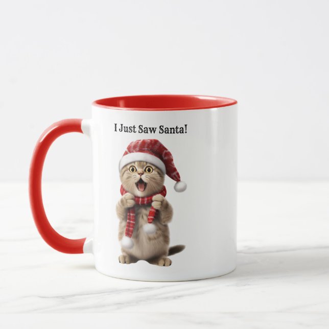 Taza Mug. de Navidades de felinos personalizados (Izquierda)