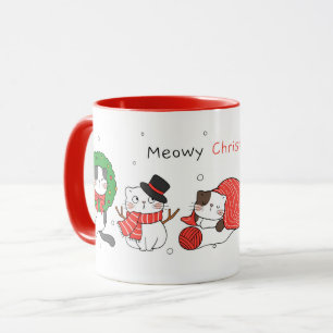 Taza Mug de Navidades de gatos