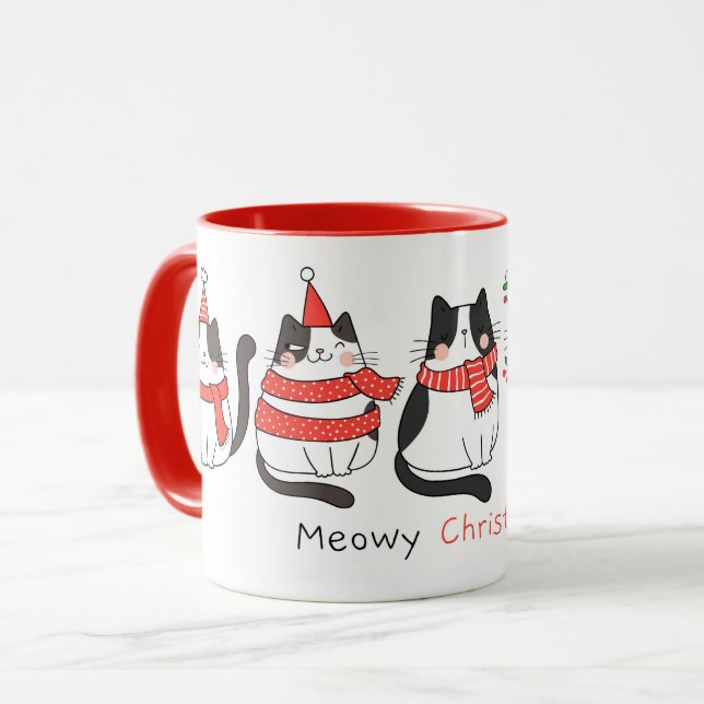 Taza Mug de Navidades de gatos (Anverso izquierdo)