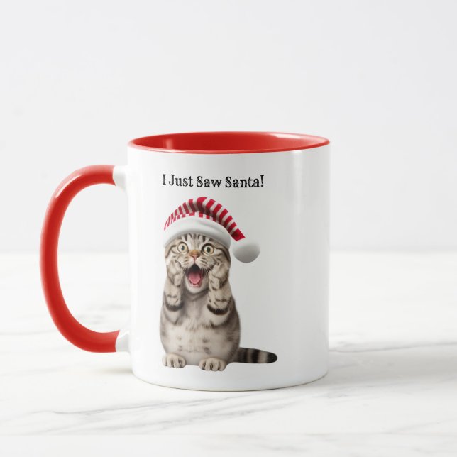 Taza Mug. de Navidades de gatos caprichosos (Izquierda)
