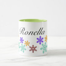 Mug de Navidades de invierno de Snowflake Mug pers