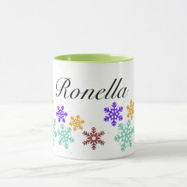 Taza Mug de Navidades de invierno de Snowflake Mug pers