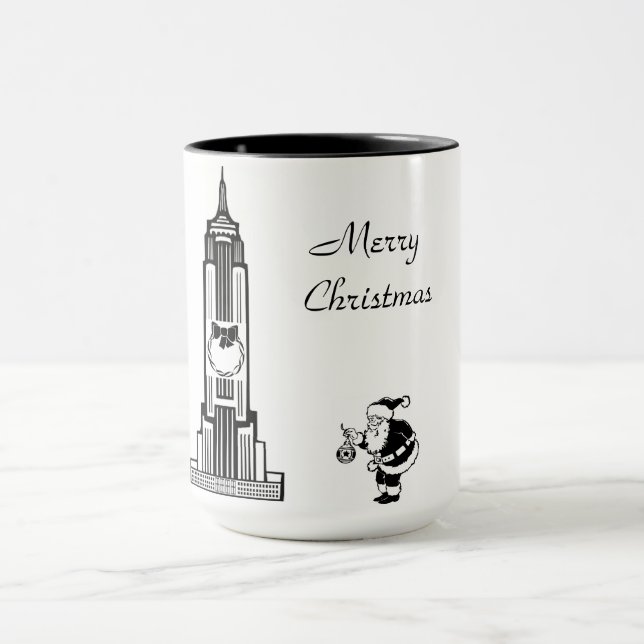 Taza Mug de Navidades de la ciudad de Nueva York al est (Centro)