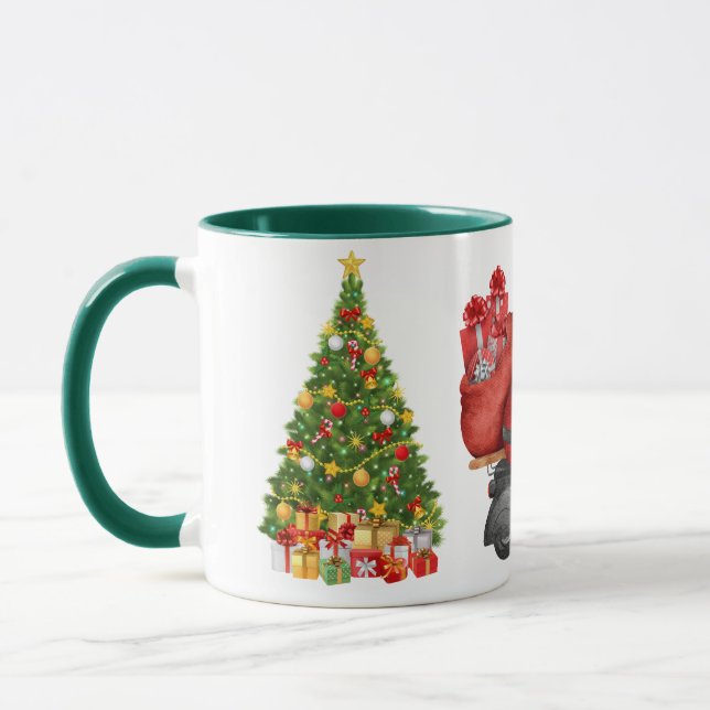 Taza Mug de Navidades de motocicletas de Santa (Izquierda)