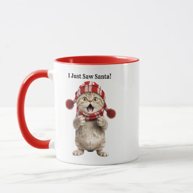 Taza Mug de Navidades gatos graciosos y personalizados (Izquierda)