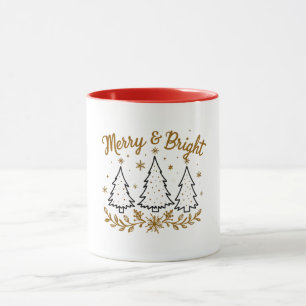 Taza Mug de Navidades merry y Bright