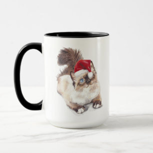 Taza Mug de Navidades Ragdoll por artistas GV Hemmings