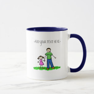 Taza Mug de niñas de papá (Brunette)