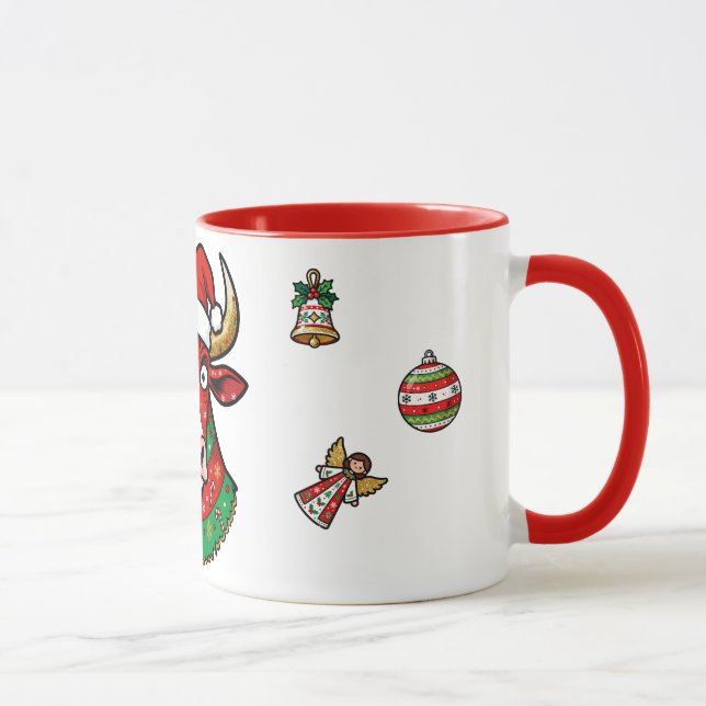 Taza Mug de Noël vache rigolote – Mug festif (Derecha)