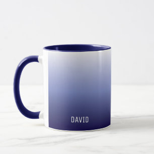 Taza Mug de nombre de tipo personalizado de naranja azu