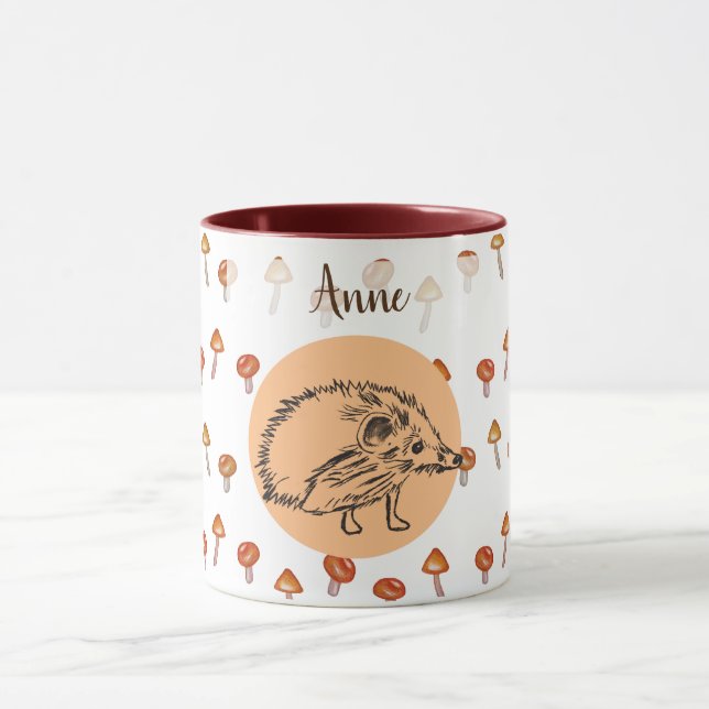 Taza Mug de nombre personalizado de edgehog (Centro)