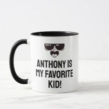 Mug de nombre personalizado de niño favorito del d