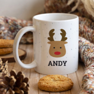 Taza Mug. de nombre personalizado de rudolph