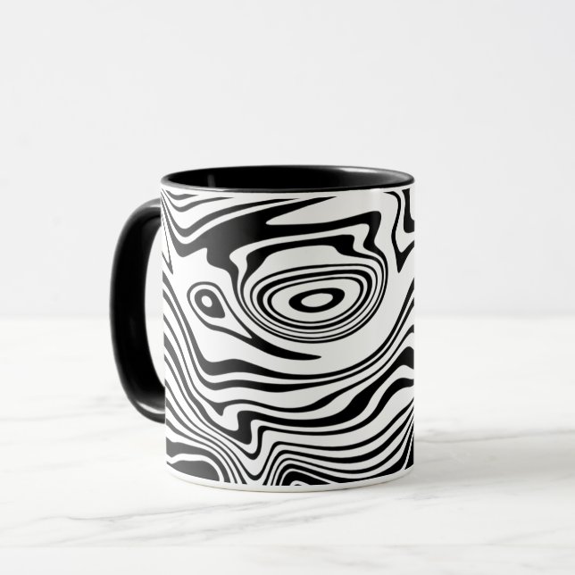 Taza Mug. de ondas de patrón - Elegir color (Anverso izquierdo)
