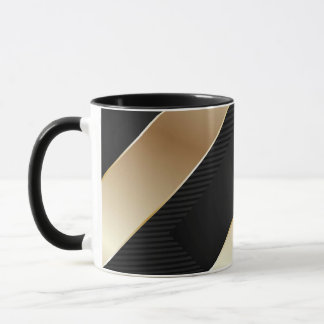 Taza Mug de oro y negro