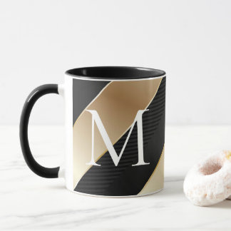 Taza Mug de oro y negro