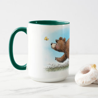 Taza Mug de oso y mariposa