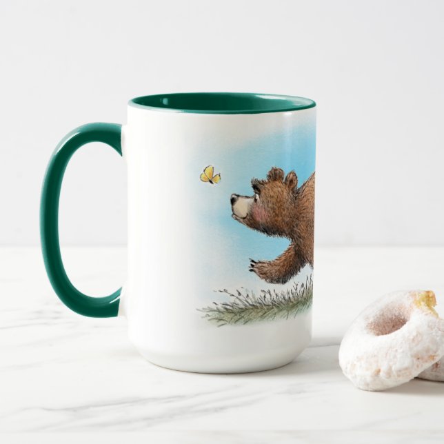 Taza Mug de oso y mariposa (Con donut)