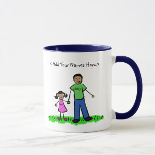 Taza Mug de padre e hija (nombres Personalizares)