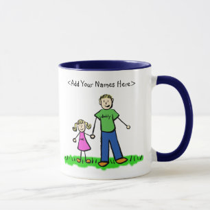 Taza Mug de padre e hija (nombres Personalizares)