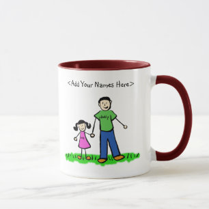 Taza Mug de padre e hija (nombres Personalizares)