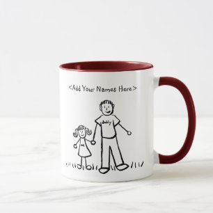 Taza Mug de padre e hija (nombres Personalizares)