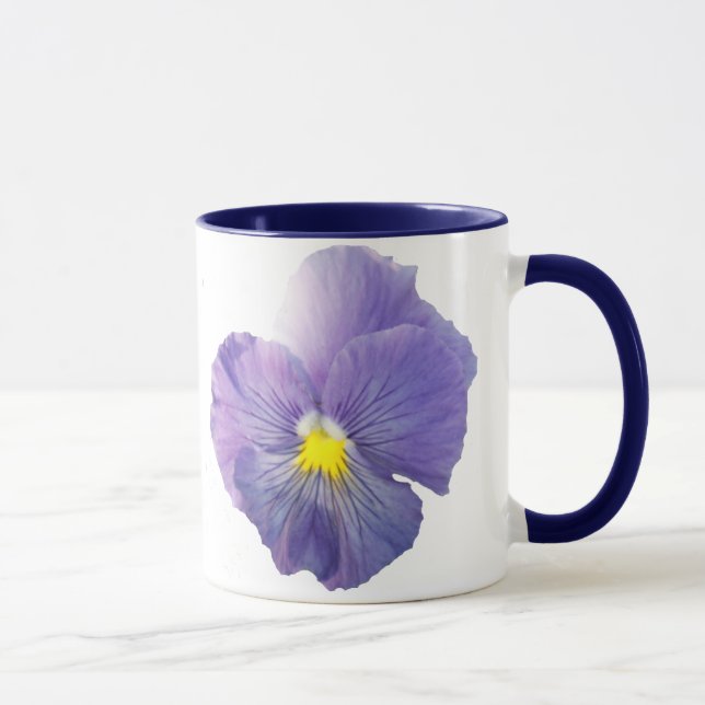 Taza Mug de Pansy azul delgado (Derecha)