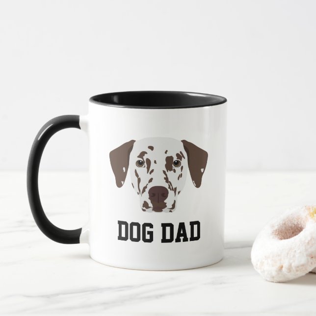 Taza Mug de papá dálmata con manchas pardas (Con donut)