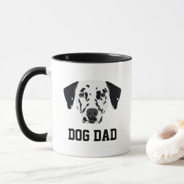 Taza Mug de papá, perro dálmata y negro