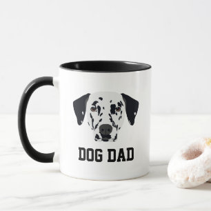 Taza Mug de papá, perro dálmata y negro