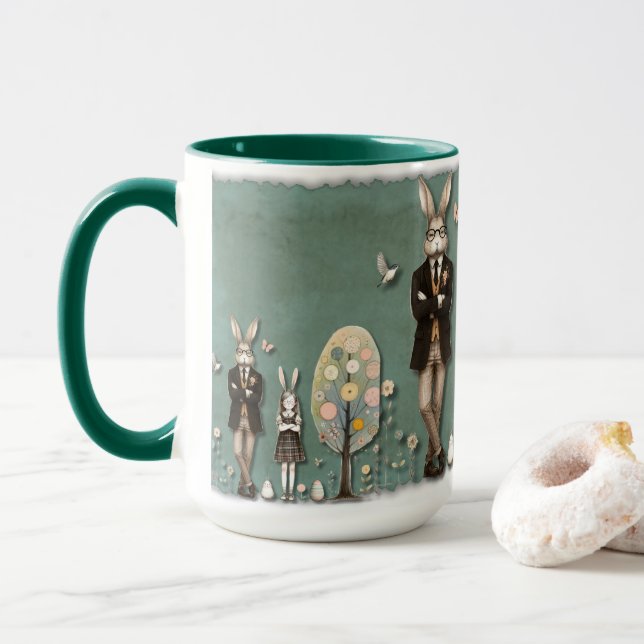 Taza Mug de Pascua - Dominación mundial - un huevo a la (Con donut)
