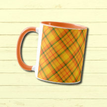 Mug de patrón de Naranja amarillo revestido